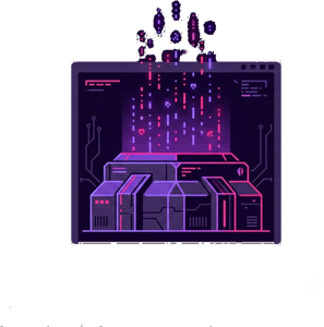 The omen sentinel: a steel post with a waist-high input slab